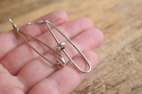 Modernist Sterling Dangle Earrings